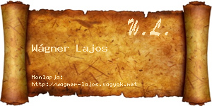 Wágner Lajos névjegykártya